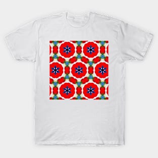 Red flowers, pattern T-Shirt